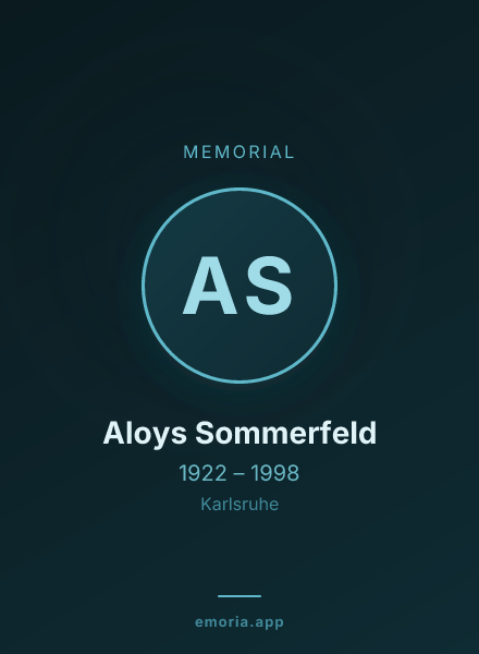 Memorial portrait of Aloys Sommerfeld