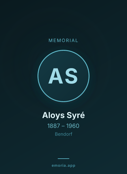 Memorial portrait of Aloys Syré