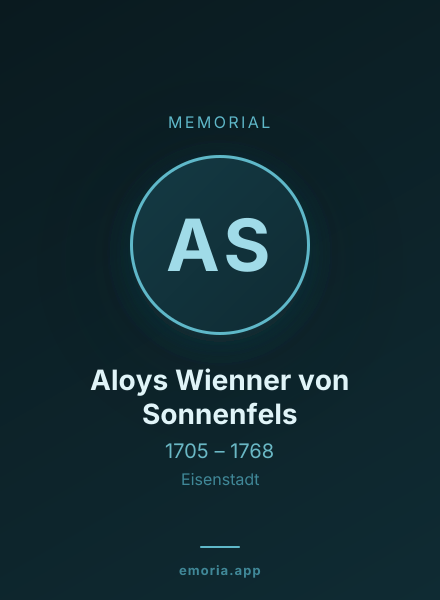 Memorial portrait of Aloys Wienner von Sonnenfels