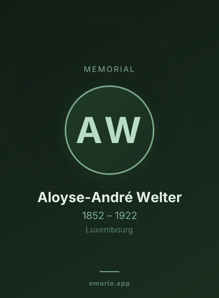 Memorial portrait of Aloyse-André Welter