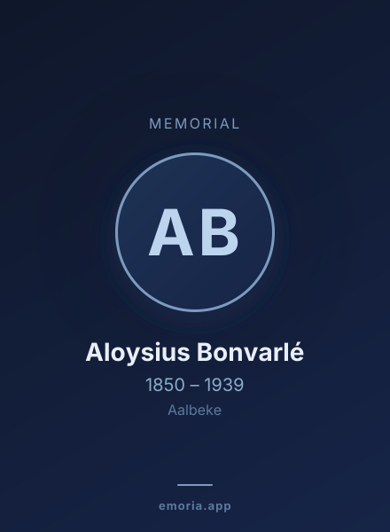 Memorial portrait of Aloysius Bonvarlé