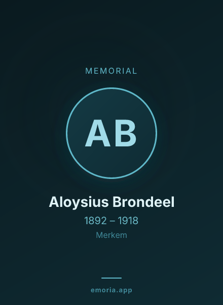 Memorial portrait of Aloysius Brondeel