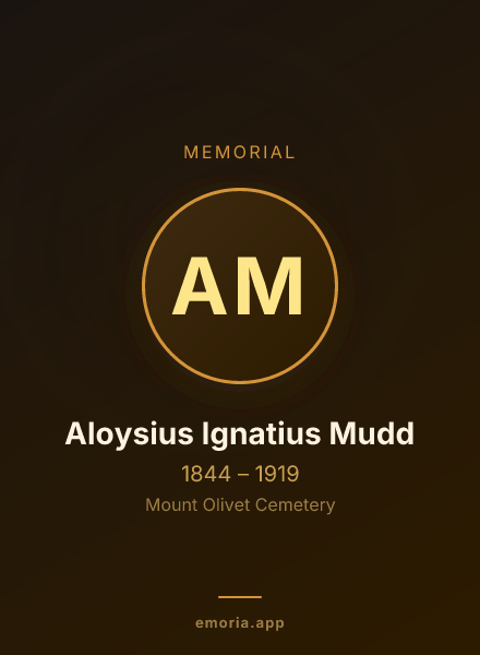 Memorial portrait of Aloysius Ignatius Mudd