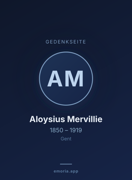Gedenkportrait von Aloysius Mervillie