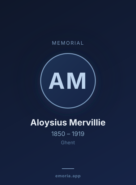 Memorial portrait of Aloysius Mervillie