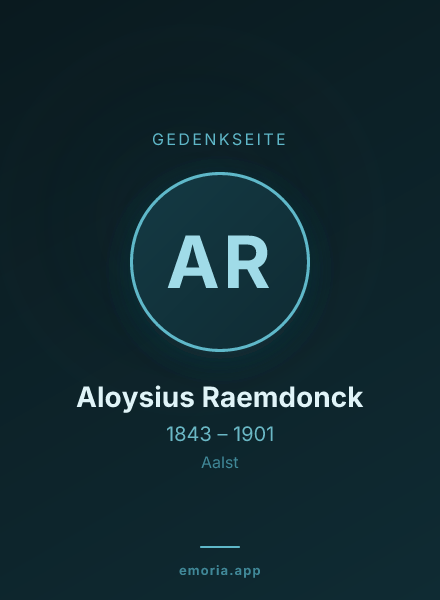 Gedenkportrait von Aloysius Raemdonck