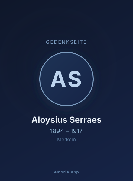 Gedenkportrait von Aloysius Serraes