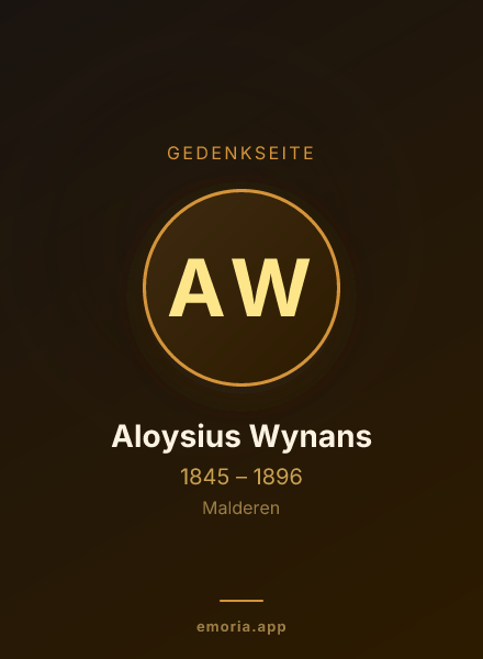 Gedenkportrait von Aloysius Wynans