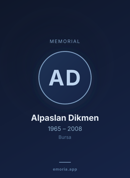 Memorial portrait of Alpaslan Dikmen