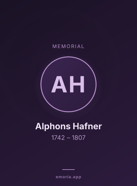 Memorial portrait of Alphons Hafner