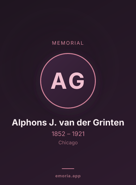 Memorial portrait of Alphons J. van der Grinten