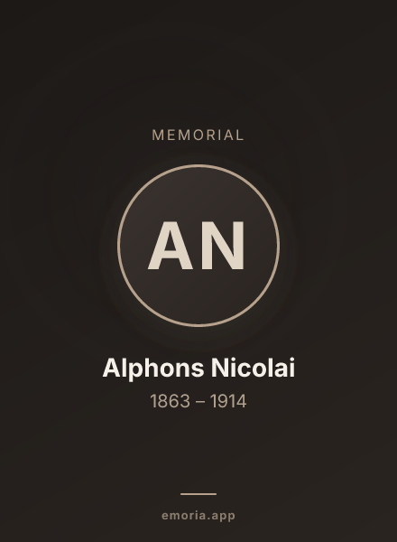 Memorial portrait of Alphons Nicolai
