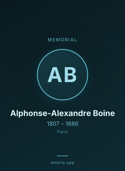 Memorial portrait of Alphonse-Alexandre Boine