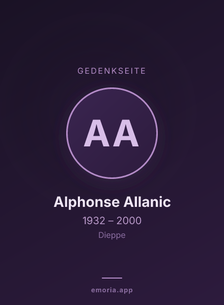 Gedenkportrait von Alphonse Allanic