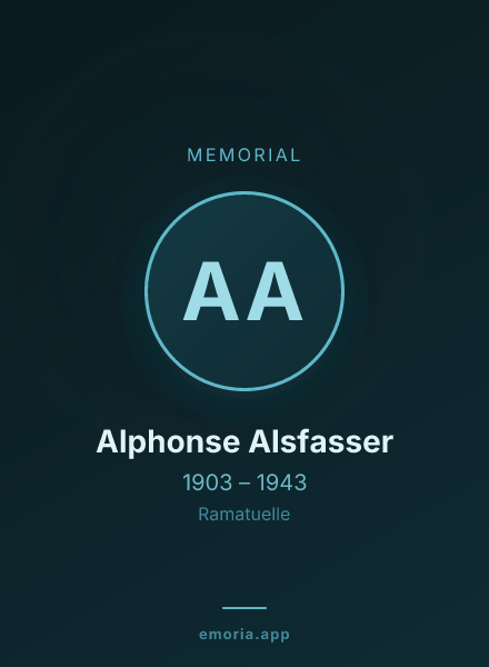 Memorial portrait of Alphonse Alsfasser