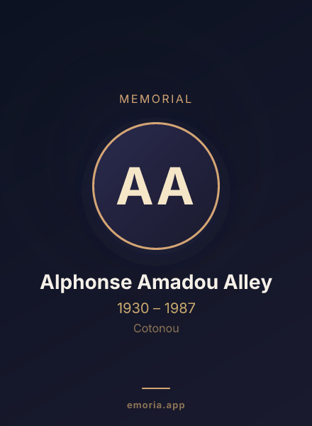 Memorial portrait of Alphonse Amadou Alley