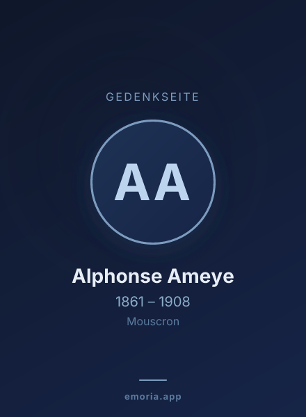 Gedenkportrait von Alphonse Ameye