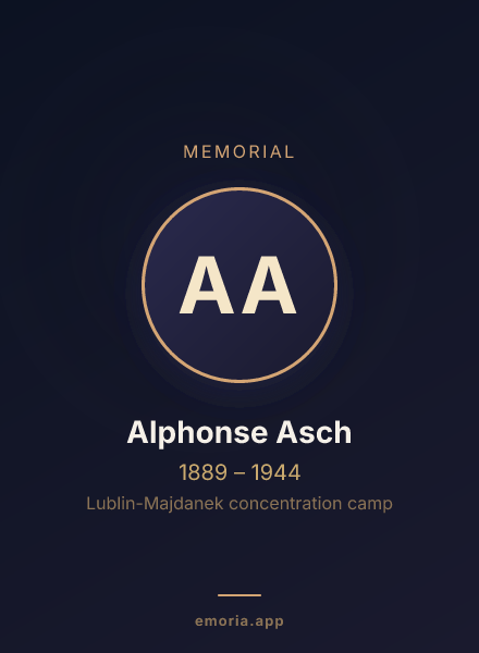Memorial portrait of Alphonse Asch