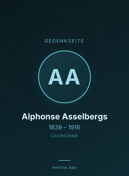 Gedenkportrait von Alphonse Asselbergs