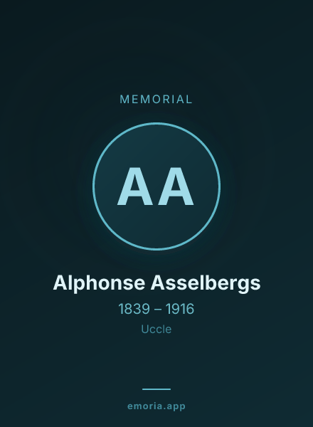 Memorial portrait of Alphonse Asselbergs