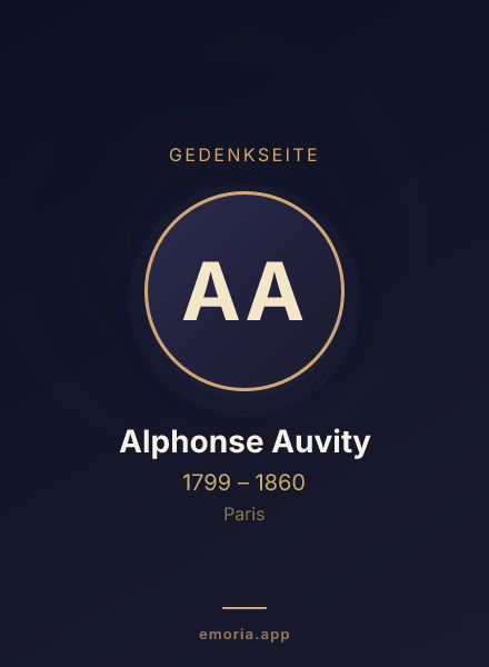 Gedenkportrait von Alphonse Auvity