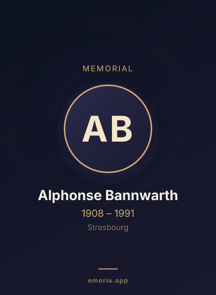 Memorial portrait of Alphonse Bannwarth