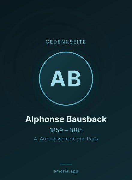 Gedenkportrait von Alphonse Bausback