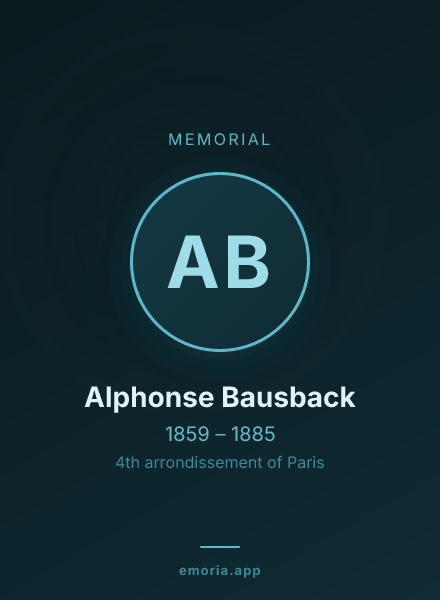 Memorial portrait of Alphonse Bausback