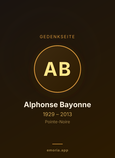 Gedenkportrait von Alphonse Bayonne