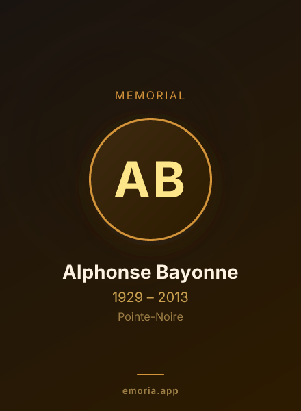 Memorial portrait of Alphonse Bayonne