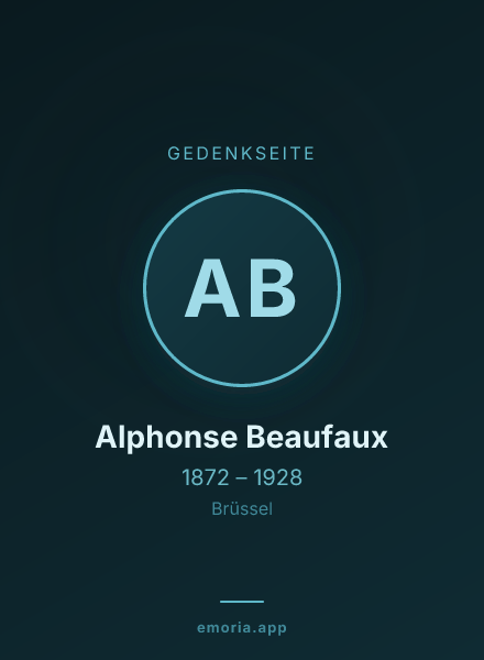 Gedenkportrait von Alphonse Beaufaux