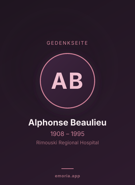 Gedenkportrait von Alphonse Beaulieu