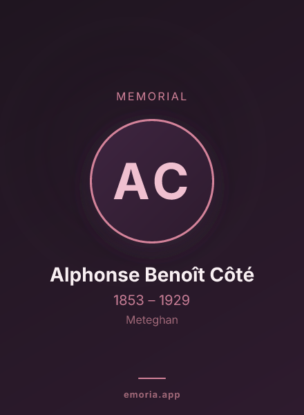 Memorial portrait of Alphonse Benoît Côté