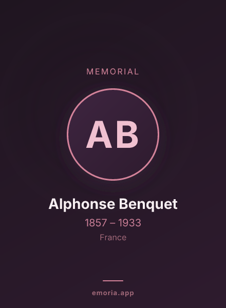 Memorial portrait of Alphonse Benquet