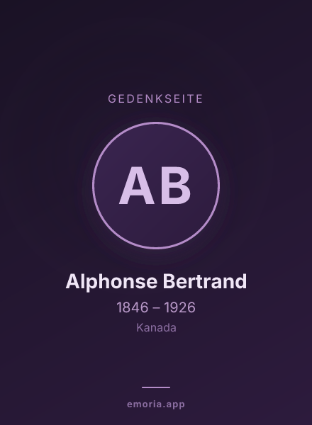 Gedenkportrait von Alphonse Bertrand