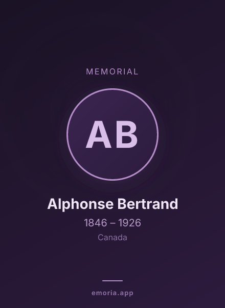 Memorial portrait of Alphonse Bertrand