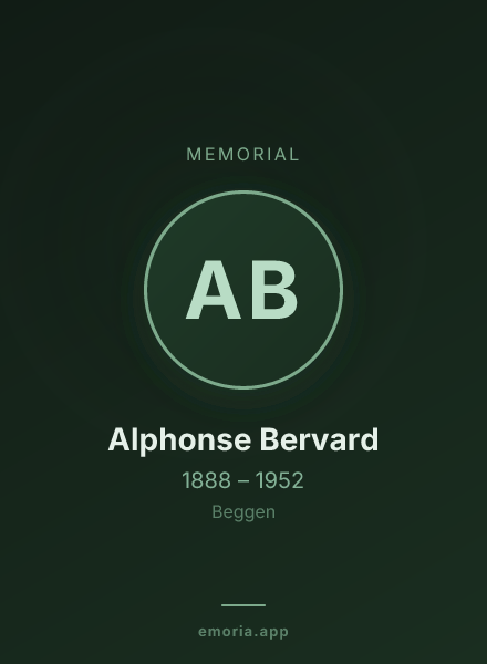 Memorial portrait of Alphonse Bervard