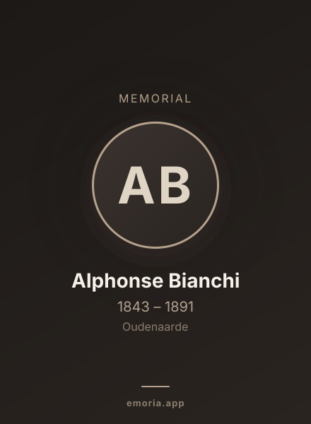 Memorial portrait of Alphonse Bianchi