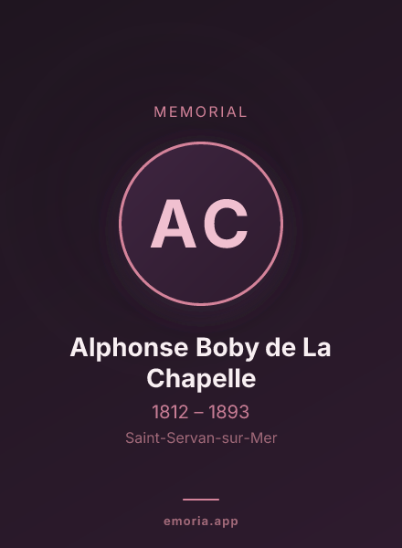 Memorial portrait of Alphonse Boby de La Chapelle