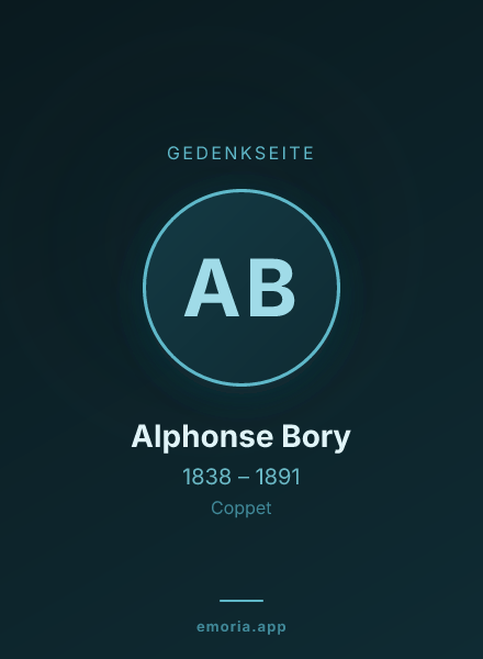 Gedenkportrait von Alphonse Bory