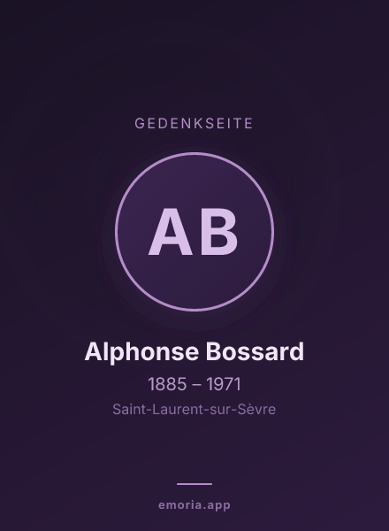 Gedenkportrait von Alphonse Bossard