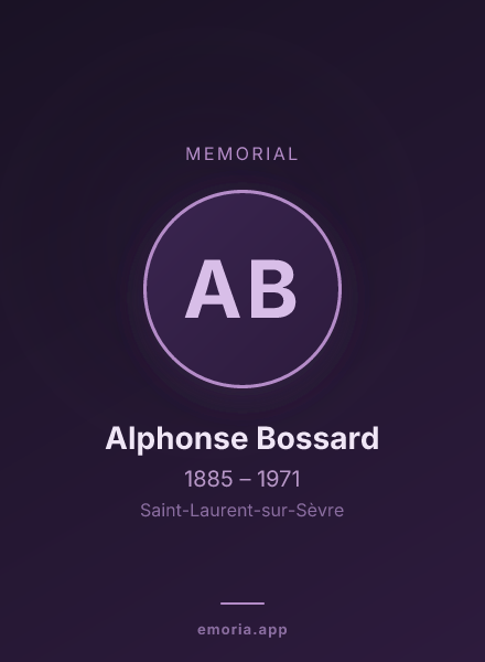Memorial portrait of Alphonse Bossard