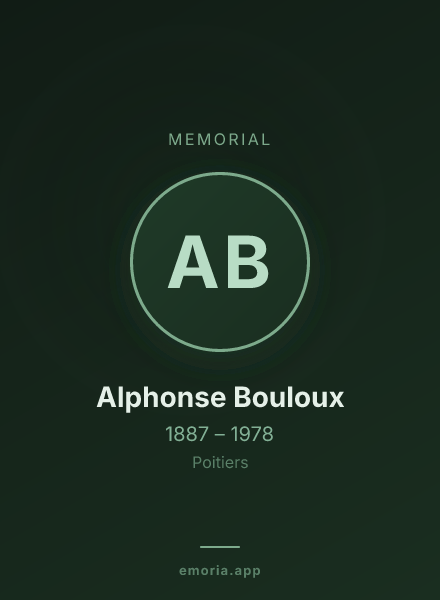 Memorial portrait of Alphonse Bouloux