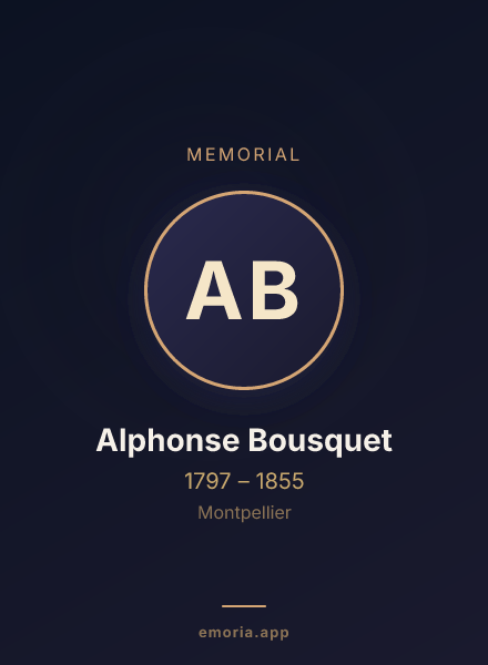 Memorial portrait of Alphonse Bousquet