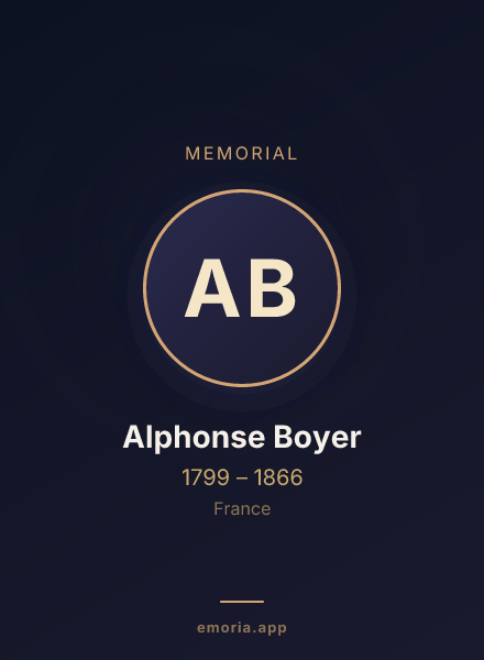 Memorial portrait of Alphonse Boyer