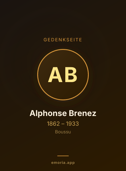 Gedenkportrait von Alphonse Brenez