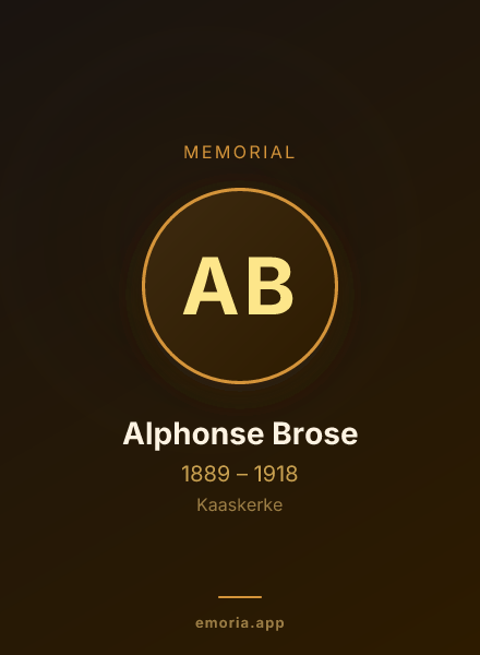 Memorial portrait of Alphonse Brose
