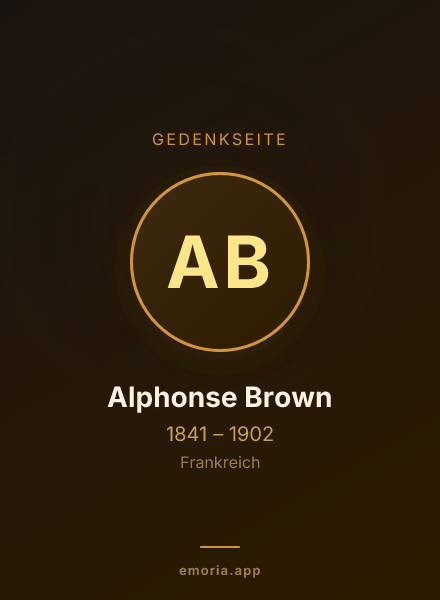 Gedenkportrait von Alphonse Brown