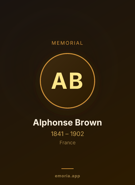 Memorial portrait of Alphonse Brown
