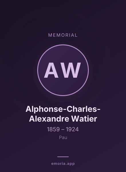 Memorial portrait of Alphonse-Charles-Alexandre Watier